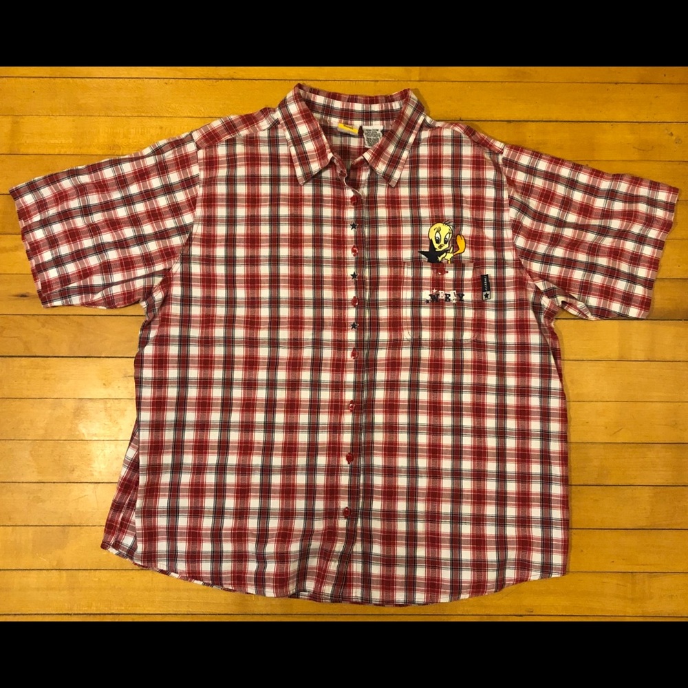 Looney tunes tweety button Front shirt 18/20 W